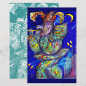 Papeterie FLUTISTE EN BLEU / Soirée Carnaval vénitien (Devant / Derrière)