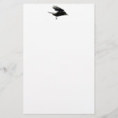 Papeterie Flying Black Crow Art pour les amateurs d'oiseaux (Devant)
