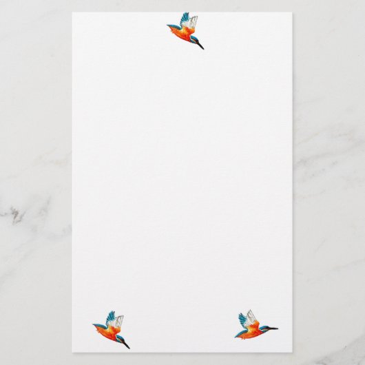 Papeterie Flying Kingfisher Birds (Devant)