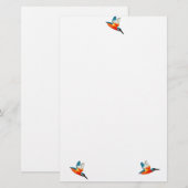 Papeterie Flying Kingfisher Birds (Devant / Derrière)
