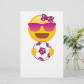 Papeterie Footballeur Emoji pour des filles (Debout devant)
