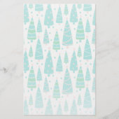 Papeterie Forêt de sapins de Noël Pastel (Devant)