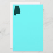 Papeterie Forme turquoise d'Alabama vert (Devant / Derrière)