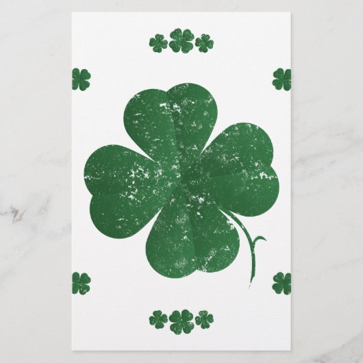 Papeterie Four Leaf Clovers - style vintage (Devant)
