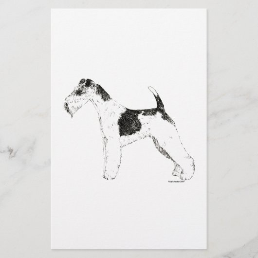 Papeterie Fox Terrier de fil (Devant)