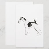 Papeterie Fox Terrier de fil (Devant / Derrière)