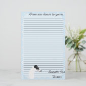 Papeterie Fox Terrier doux - conception bleue de diamant de (Debout devant)