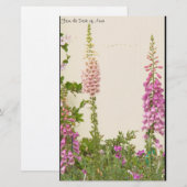Papeterie Foxglove Flower Personalized Stationery (Devant / Derrière)
