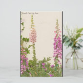 Papeterie Foxglove Flower Personalized Stationery (Debout devant)