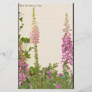 Papeterie Foxglove Flower Personalized Stationery