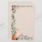 Papeterie Foxy Forest Noël 8,5 po x 5,5 po (Devant / Derrière)