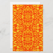 Papeterie Fractage Abstrait En Rouge Et Orange (Devant / Derrière)