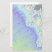 Papeterie Fractale semi-transparente Abstraite de la côte bl (Devant / Derrière)