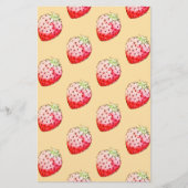Papeterie fraise d'aquarelle jaune (Devant)