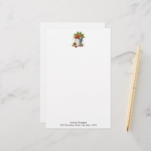 Papeterie Fraises fraîches cuites dans un seau