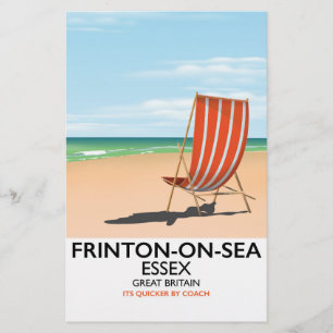 Papeterie Frinton-on-Sea, Essex, affiche de bord de mer.
