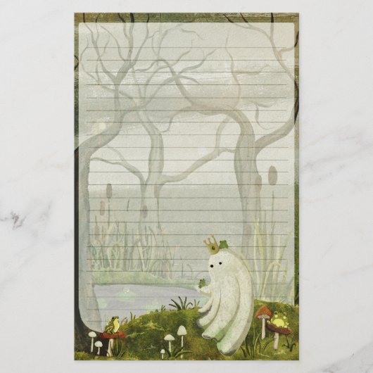 Papeterie Frog Prince - Cute Ghost Lined Letter Writing (Devant)