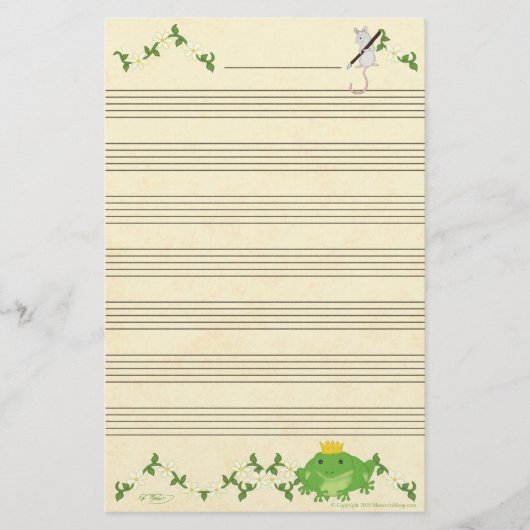 Papeterie Frog Prince & Souris Music Papier manuscrit (Devant)