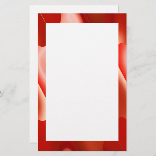 Papeterie frontière abstraite rouge (Devant / Derrière)