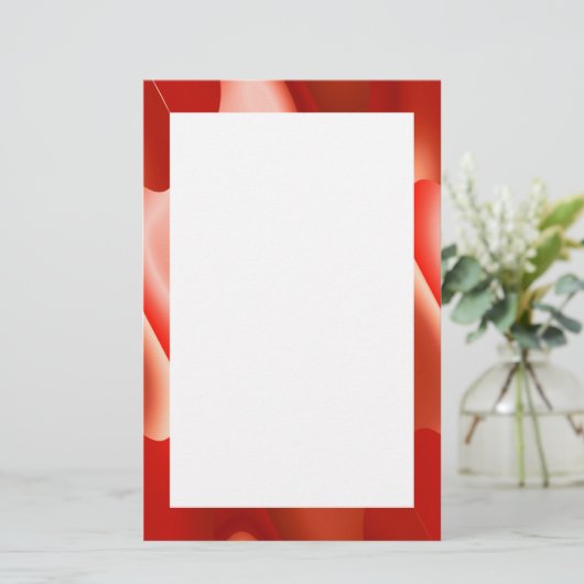 Papeterie frontière abstraite rouge (Debout devant)