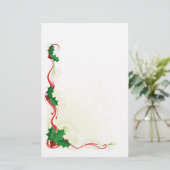 Papeterie Frontière de houx de Noël (Debout devant)