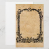 Papeterie Frontière décorative fleurie vintage (Devant / Derrière)