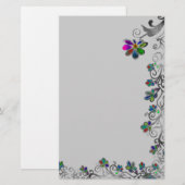 Papeterie Frontière florale affligée (Devant / Derrière)