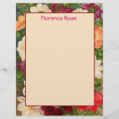 Papeterie frontière florale Vous pouvez Customiser (Devant)