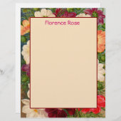 Papeterie frontière florale Vous pouvez Customiser (Devant / Derrière)