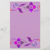 Papeterie Frontière pourpre de fleur (Devant)