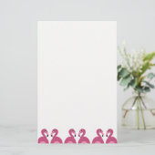 Papeterie Frontière rose de Flamants roses - en-tête de (Debout devant)