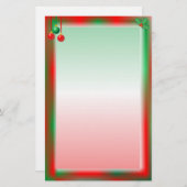 Papeterie Frontière rouge/verte de Noël (Devant / Derrière)