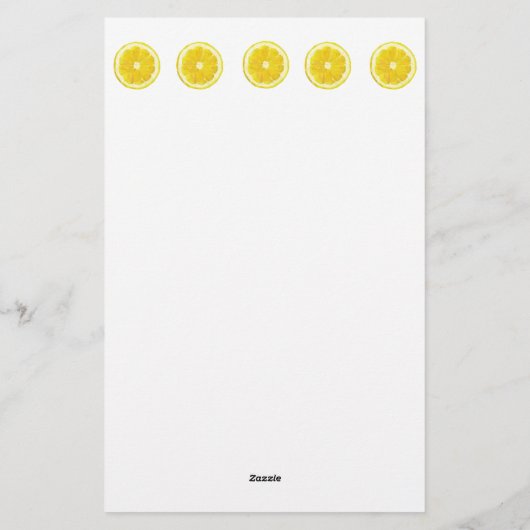 Papeterie Fruit jaune géométrique en tranche de citron (Dos)