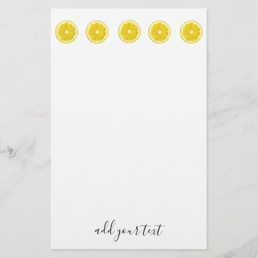 Papeterie Fruit jaune géométrique en tranche de citron (Devant)