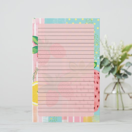 Papeterie Fruits d'été (Debout devant)