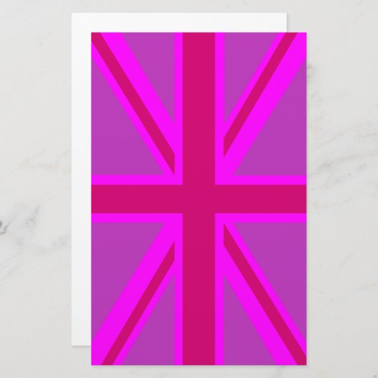 Papeterie Fuchsia Union Jack (Devant / Derrière)