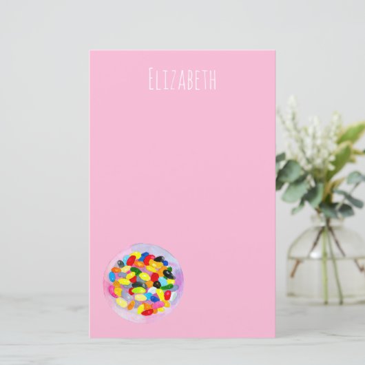 Papeterie Fun gelée bonbons haricots aquarelle (Debout devant)