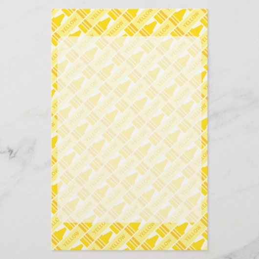 Papeterie Fun Yellow Crayon Motif (Devant)
