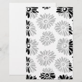 Papeterie Funky Black et blanc floral (Devant / Derrière)
