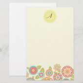Papeterie Funky Boho Retro Flowers Mariage (Devant / Derrière)