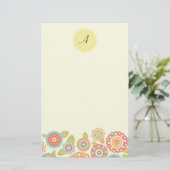 Papeterie Funky Boho Retro Flowers Mariage (Debout devant)