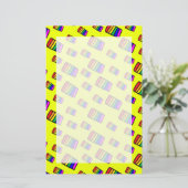 Papeterie Funky Neon Rainbow Block Motif (Debout devant)