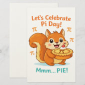 Papeterie Funny Pi Day Animal with Pie – Math Lover Gift (Devant / Derrière)