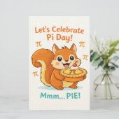 Papeterie Funny Pi Day Animal with Pie – Math Lover Gift (Debout devant)