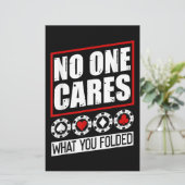 Papeterie Funny Poker | Personne Ne Se Soucie De Ce Que Vous (Debout devant)