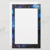 Papeterie Galaxie d'aquarelle d'art de l'espace (Devant / Derrière)