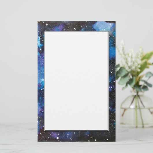 Papeterie Galaxie d'aquarelle d'art de l'espace (Debout devant)
