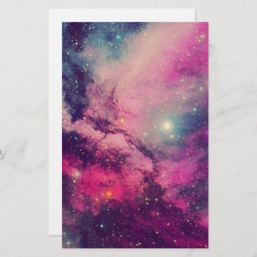 Papeterie Galaxie pourpre de postluminescence (Devant / Derrière)