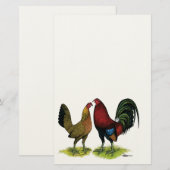 Papeterie Gamefowl Pair (Devant / Derrière)