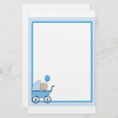 Papeterie Garçon de frontière de bébé (Devant / Derrière)